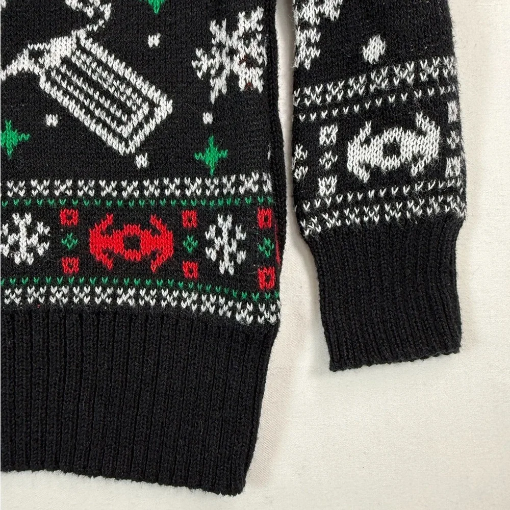 STAR WARS‎ Baby Boys' Black Knit Darth Vader Fair Isle Holiday Sweater Size 12M